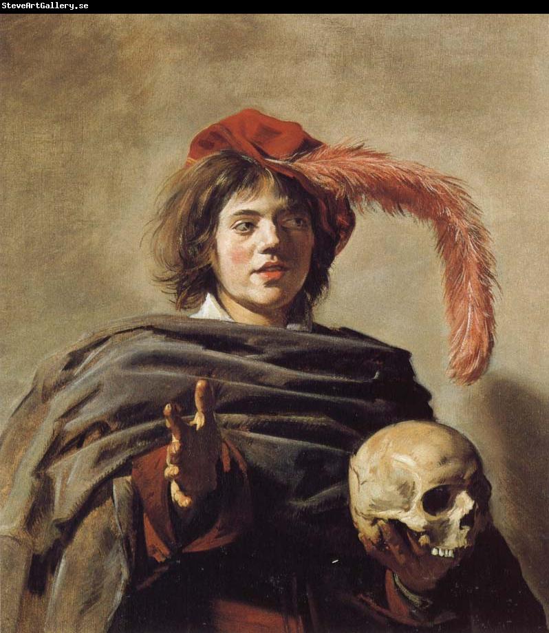 Frans Hals Young Man Holding a Skull